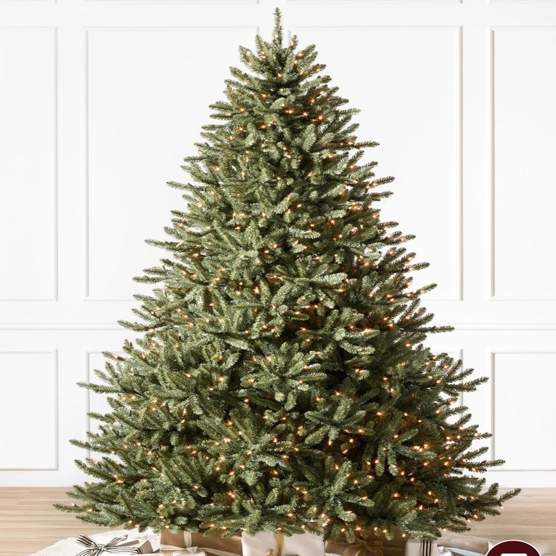Classic Blue Spruce Christmas Tree with Built-In LED Lights