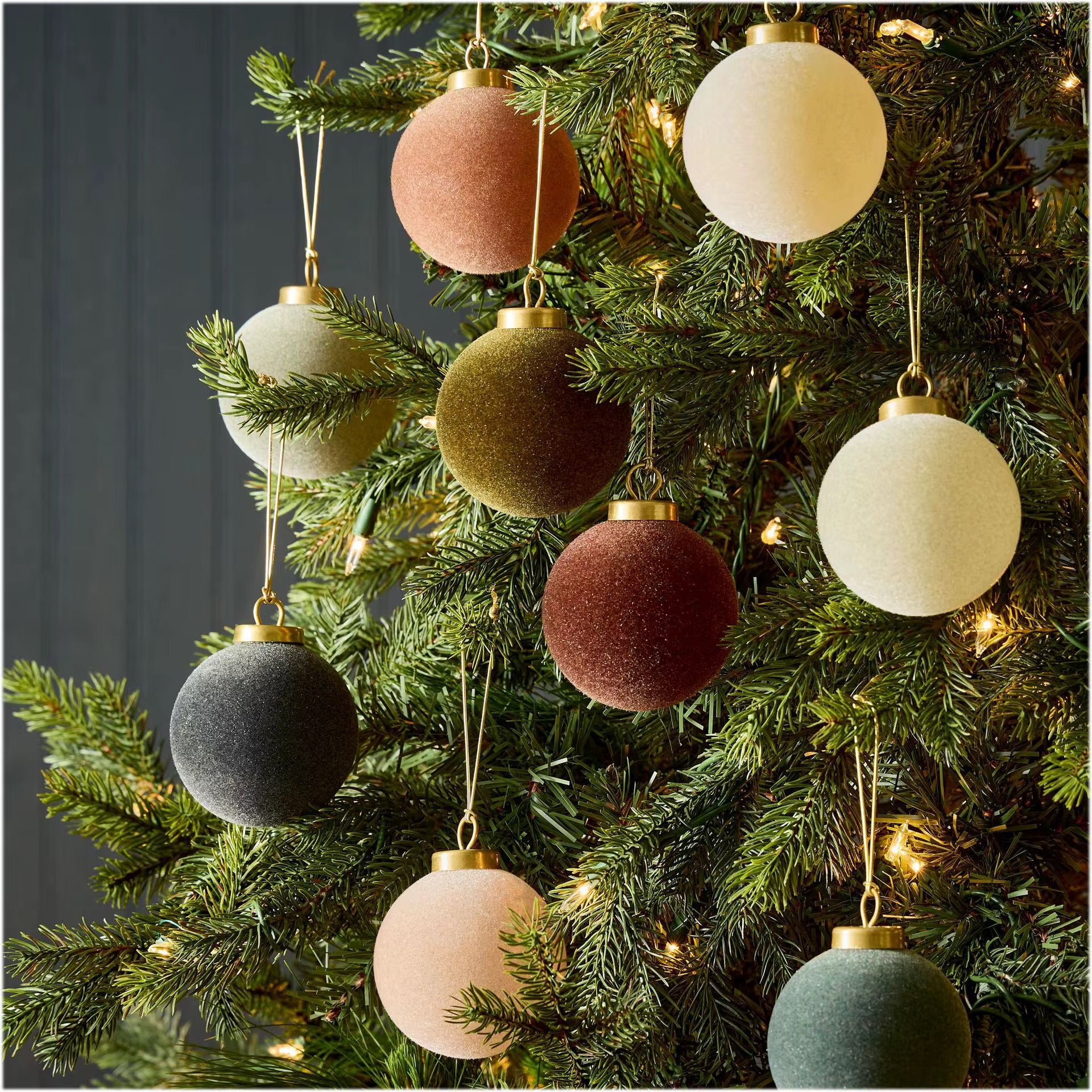 Christmas Balls - Premium Plush Ball Set 8cm | 9 pcs