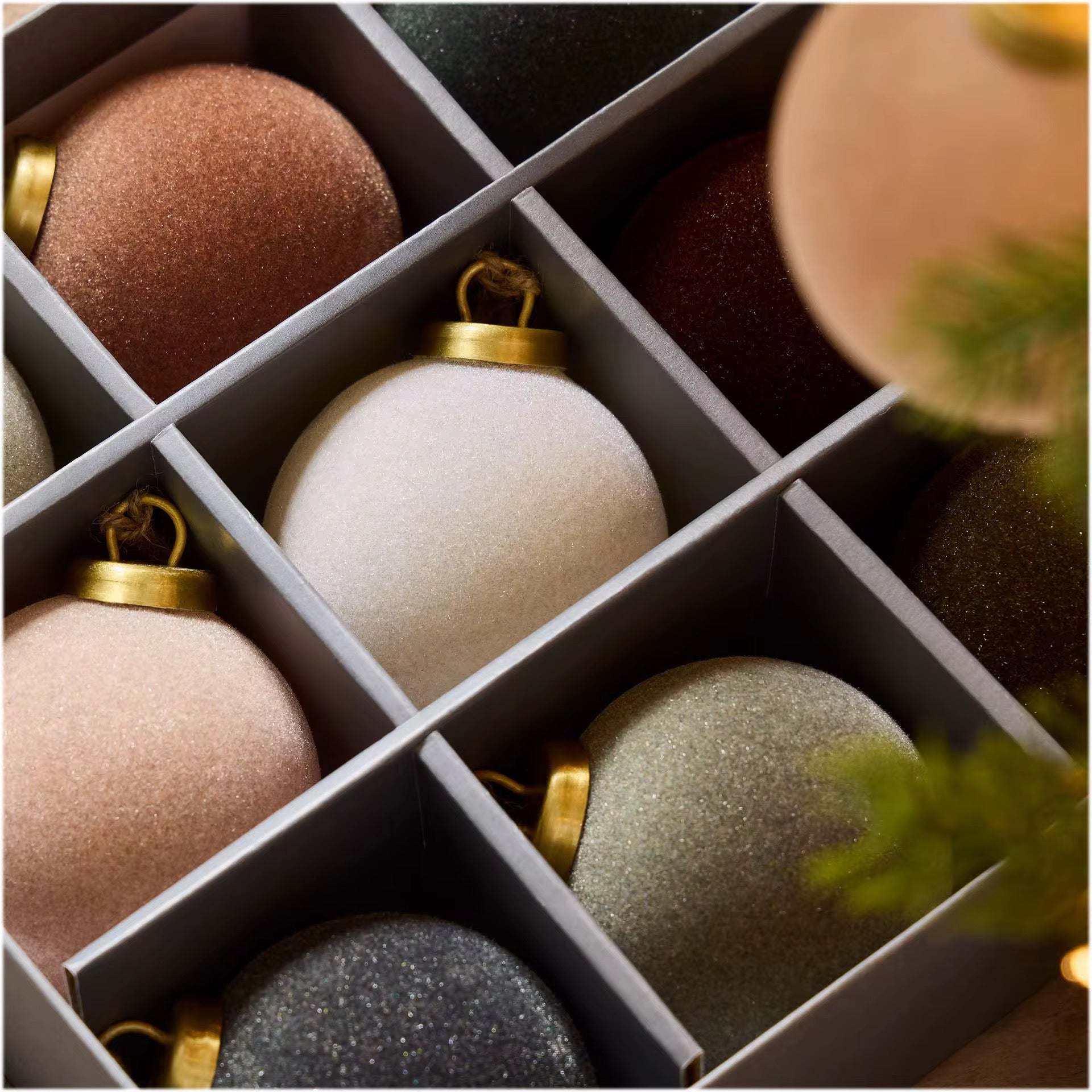 Christmas Balls - Premium Plush Ball Set 8cm | 9 pcs